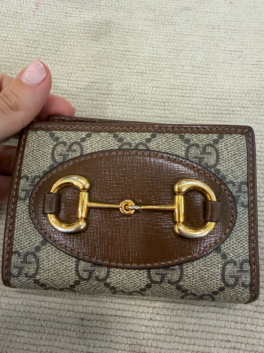 Gucci Brown Authentic Card Holder And Wallet